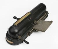 BURROUGHS PORTABLE ADDING MACHINE: A 1930's to 40's Burroughs Portable Adding Machine. With Electric Motor Drive and Wide Paper Carriage - 3