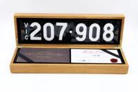Victorian&nbsp;Heritage Number Plate | 207.908&nbsp;with rights to display.