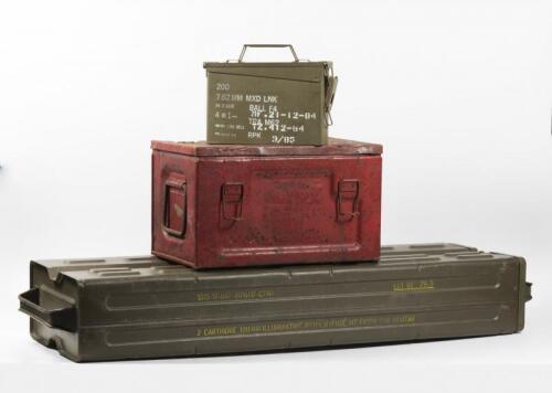 MILITARY: A group of military style ammunition cases