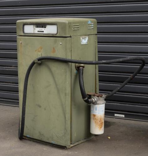 PETROL PUMP: A Wayne 605 industrial petrol pump. Unrestored