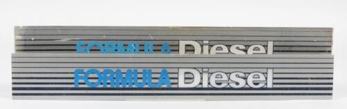 PETROL PUMP: Two 'Formula Diesel' perspex petrol pump slides