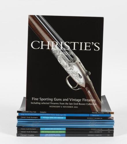 FIREARMS: A collection of Christie's catalogues featuring fine antiques and armour