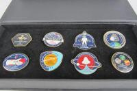 OMEGA & SPACE: eight boxed enamel badges commemorating the Omega's 'Speedmaster' - 12