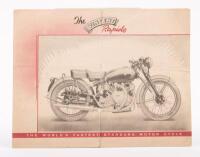 An original scare 1950s 'The Vincent Rapide' fold out brochure 17.5cm high, 22.5cm wide