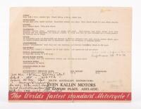 An original scare 1950s 'The Vincent Rapide' fold out brochure 17.5cm high, 22.5cm wide - 2