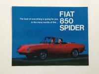 FIAT 850 SPIDER: An original four page Fiat 850 Spider sales brochure