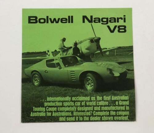 BOLWELL: An original Bolwell Nagari V8 single page paper information request form