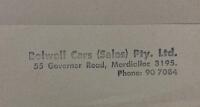 BOLWELL: An original Bolwell Nagari V8 single page paper information request form - 2