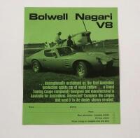 BOLWELL: An original Bolwell Nagari V8 single page paper information request form - 3