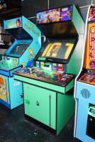 Teenage Mutant Ninja Turtles 4-player LAI Australian dedicated upright cabinet, with turtles in time (TMNT part 20 gameboard and rare purple joy stick, 26' Nanao monitor