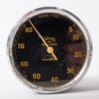 A rare circa 1950s 8000 RPM Smiths tacho gauge as used on performance bikes of the period including the Vincent Black Lightning