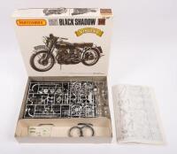 1:12 scale Matchbox Vincent Series C Black Shadow model kit,&nbsp;unassembled, and appears complete