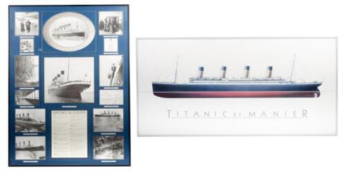 TITANIC PRINTS: Two framed and glazed prints relating to the RMS Titanic