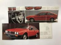 ALFA ROMEO: Three Alfa Romeo sales brochures. GTV, Sprint, Alfetta sales brochures - 3