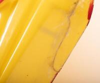 SHELL: A c1960s-1970s Shell plastic clamshell logo sign, measures approximately 69cm high, 76cm wide overall - 5