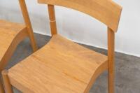 CHAIRS: A set of four elegant timber oak chairs, each measuring 77cm high - 2