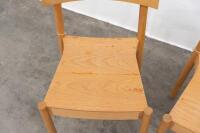 CHAIRS: A set of four elegant timber oak chairs, each measuring 77cm high - 3