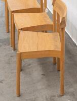 CHAIRS: A set of four elegant timber oak chairs, each measuring 77cm high - 5
