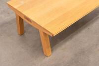 TABLE: An elegant small coffee table, believed to be made from oak, 40cm high, 120cm wide, 80cm deep - 3