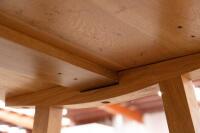 TABLE: An elegant small coffee table, believed to be made from oak, 40cm high, 120cm wide, 80cm deep - 4