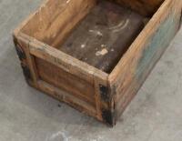CRATE: An early hardwood timber crate, possibly as used for hardwear&nbsp;supplies, measures, 55cm wide, 38cm deep, 28cm high - 2