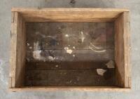 CRATE: An early hardwood timber crate, possibly as used for hardwear&nbsp;supplies, measures, 55cm wide, 38cm deep, 28cm high - 4