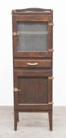 MEAT SAFE: A early 20th century timber meat safe/kitchen cabinet, 145cm high, 47cm wide, 36cm deep overall