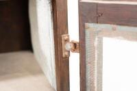 MEAT SAFE: A early 20th century timber meat safe/kitchen cabinet, 145cm high, 47cm wide, 36cm deep overall - 5