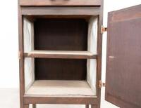 MEAT SAFE: A early 20th century timber meat safe/kitchen cabinet, 145cm high, 47cm wide, 36cm deep overall - 6