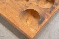 HAT MOULD: A solid timber mould, believed to be used for hat making, 58cm x 45cm - 3