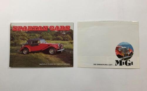 MIGI/SPARTAN: Two colour car sales brochures. MIGI & SPARTAN sales brochures