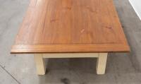 COFFEE TABLE: A large timber coffee table with drawers to lower, 47cm high, 150cm wide, 105cm deep - 5