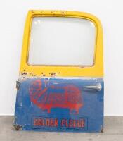 GOLDEN FLEECE: A c1950s-1960s door believed to be from an English commercial vehicle, painted in Golden Fleece scheme