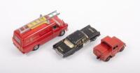 DINKY: A group of three Dinky Toys emergency models, including a Desoto Fireflite&nbsp;police car, No.255 Mersey Tunnel Police Land Rover, and a Ford Transit Fire Service Van - 2