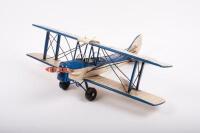 TIGER MOTH: A modern tin toy of a Tiger Moth aeroplane by Boyle Industries, new with tag, 50cm wide