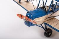 TIGER MOTH: A modern tin toy of a Tiger Moth aeroplane by Boyle Industries, new with tag, 50cm wide - 2