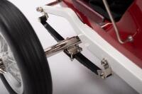 MILLER CAR: A excellent large modern clockwork tin plate and diecast constructed 1920s open wheel Miller speedster, complete with driver and key within box, produced by Gilbow - 5