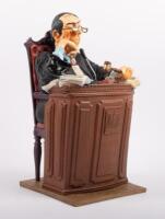 FORCHINO: A limited edition (No.00508) resin artwork by French Artist Guillermo Forchino titled 'The Judge', approximately 38cm high, features a comical interpretation of a judge behind the bench - 2