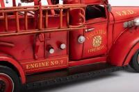 FIRE TRUCK: A large modern tin toy c1940s fire truck model by Boyle Industries, approximately 42cm in length&nbsp; - 4