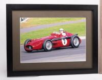 MOTORING: Three framed pictures, including early 'Vauxhall Motors' black and white photo, Maserati 250F photograph and Motorclassica&nbsp;'Advertising Feature' newspaper cutout, largest measures 57cm high, 47cm wide - 2