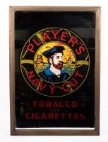 PLAYER'S CIGARETTES: A Player's Navy Cut Tobacco and Cigarettes advertising mirror, believed to be a reproduction, 59.5cm high, 42cm wide overall