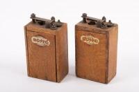 IGNITION COILS: Two c1920s-1930s 'ROFO' six volt ignition coils, each measure 15cm high&nbsp;