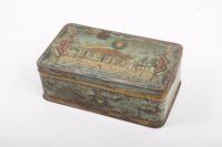 SOUTHERN CROSS: A rare and early 'Southern Cross Service' stations tin with pictorial to lid, and list ten Melbourne locations to front, measures 7cm high, 19.5cm wide, 11.5cm deep