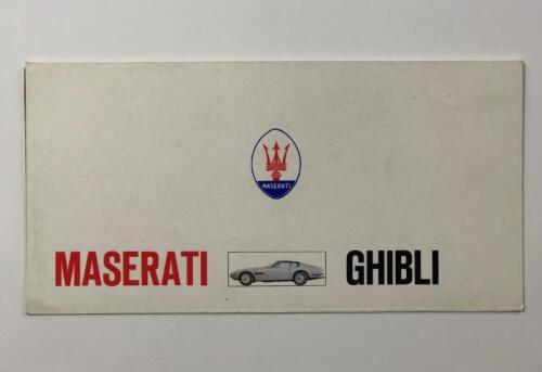 MASERATI GHIBLI: An interesting official Maserati Ghibli sales brochure