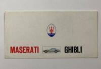 MASERATI GHIBLI: An interesting official Maserati Ghibli sales brochure