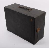 GRAMOPHONE: A small portable gramaphone within travelling case, by His Master's Voice, c1930s - 5