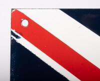 BP: A reproduction enamel BP Motor Spirit enamel sign, 31.5cm high, 48cm wide - 2