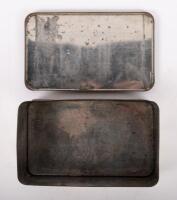 TINS: Two tins, including a Mobil one pound grease tin, along with a Champion Spark Plugs tin - 3