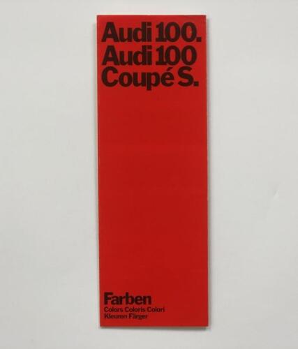 AUDI: An original 1974 Audi 100, Audi 100 Coupe S (Farben) colour and interior fabric chart