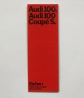 AUDI: An original 1974 Audi 100, Audi 100 Coupe S (Farben) colour and interior fabric chart